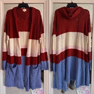 Ultra Flirt Colorblock Duster CardigAN
